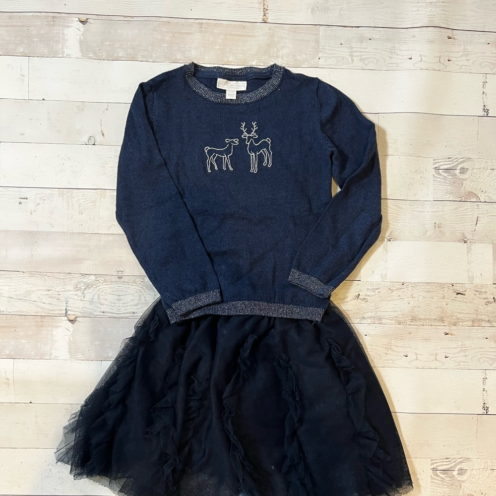 Little white company Navy Holiday sweater
